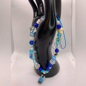 Beaded Phone Lanyard Wrist Strap Cute Beaded Phone Charm